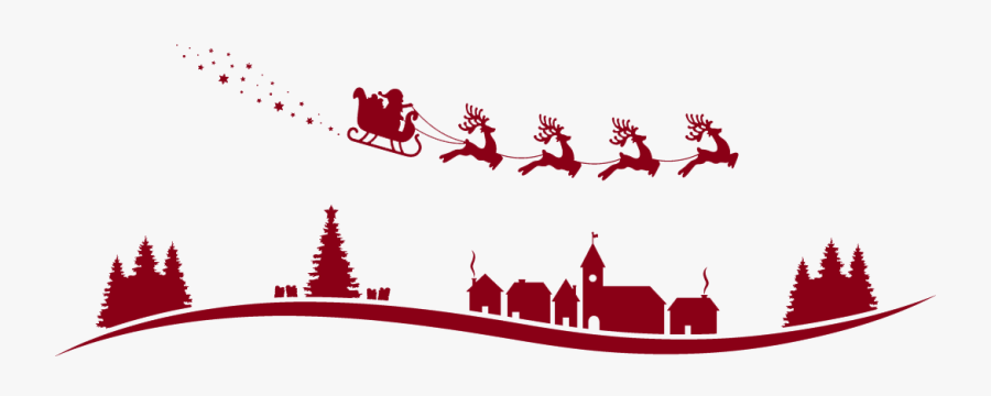 Santa Claus Reindeer Sled Vector Graphics Christmas - Santa Claus Reindeer Flying Vector, Transparent Clipart