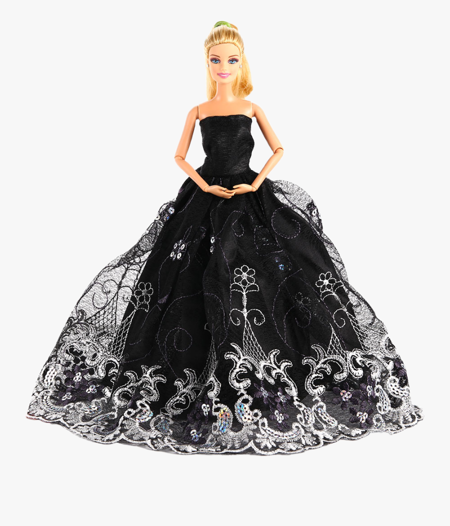 black barbie gown
