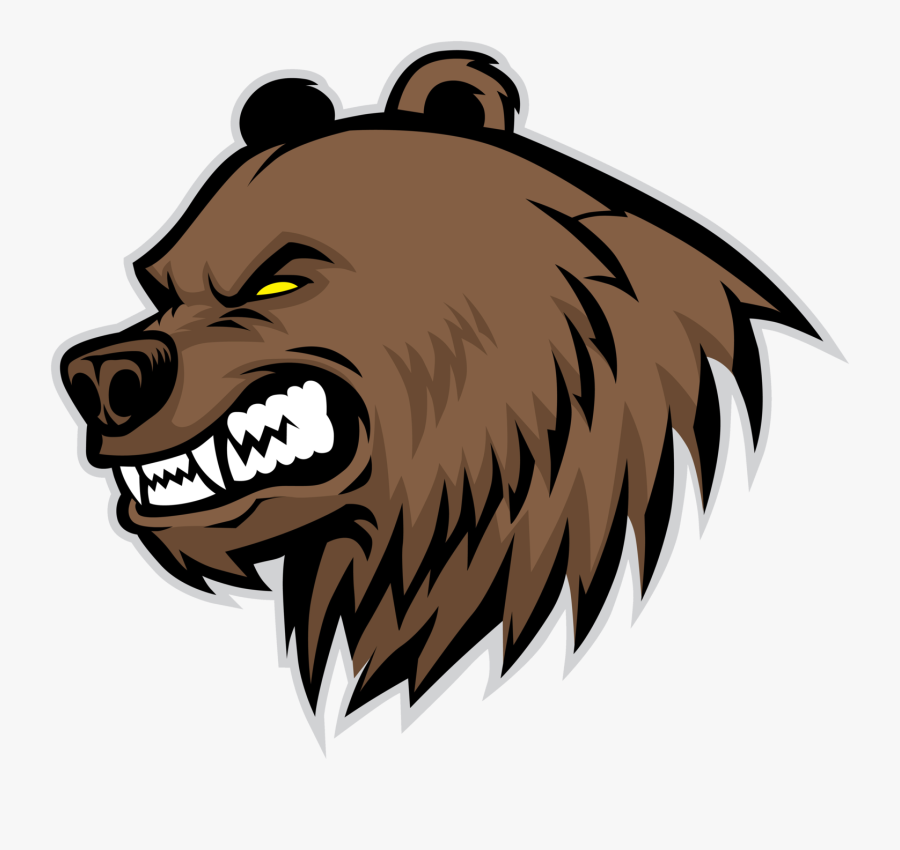 Fang Drawing Roar - Grizzly Bear Cartoon Bear Drawing, Transparent Clipart