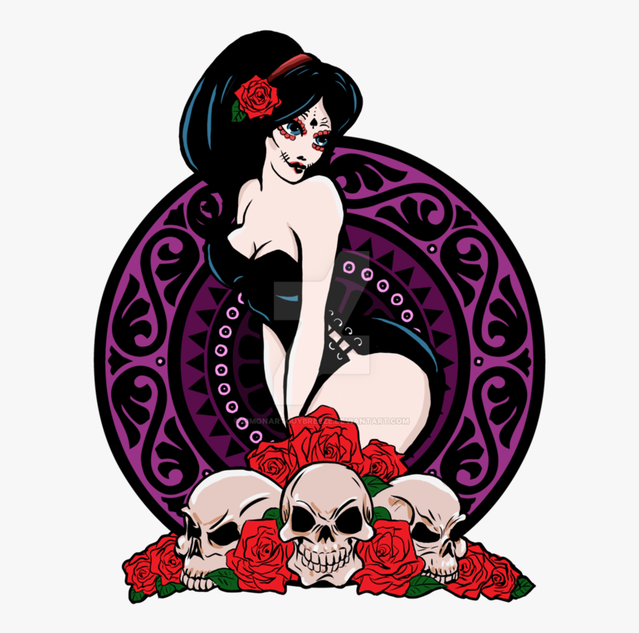 Day Of The Dead Pin Up Girl By Simonartguybreeze - Greek City State Of Massalia, Transparent Clipart