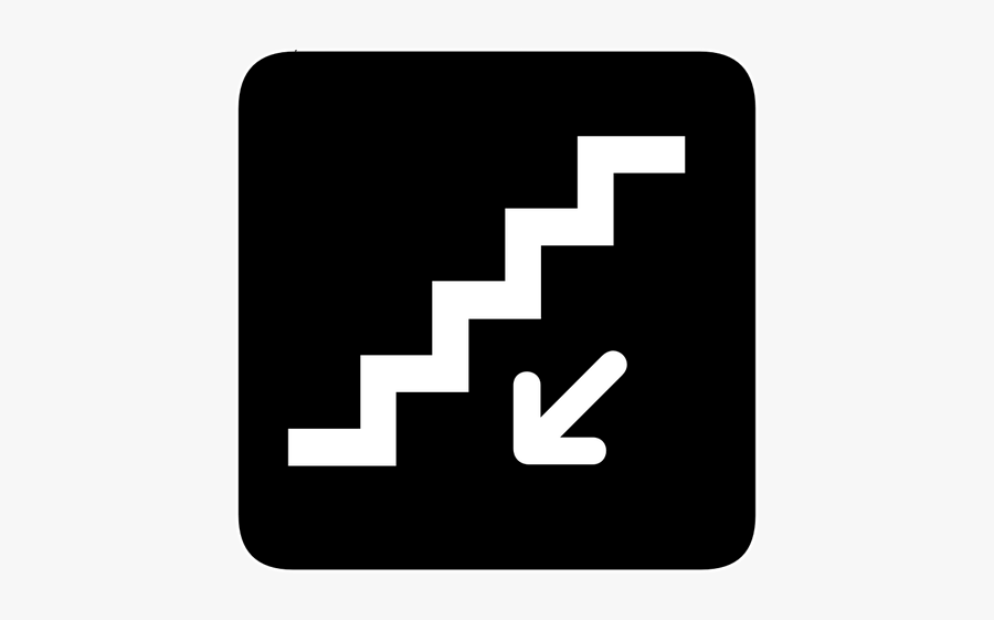 Down Stairs Logo, Transparent Clipart
