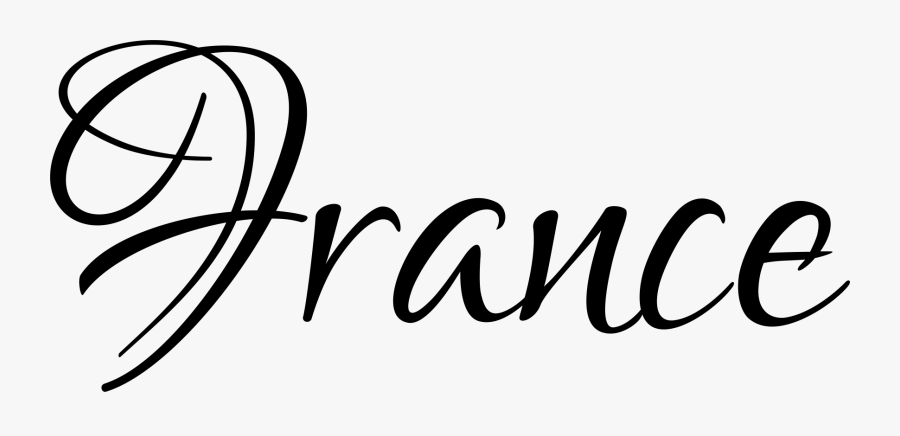 France Clipart Word - France Word Black And White, Transparent Clipart