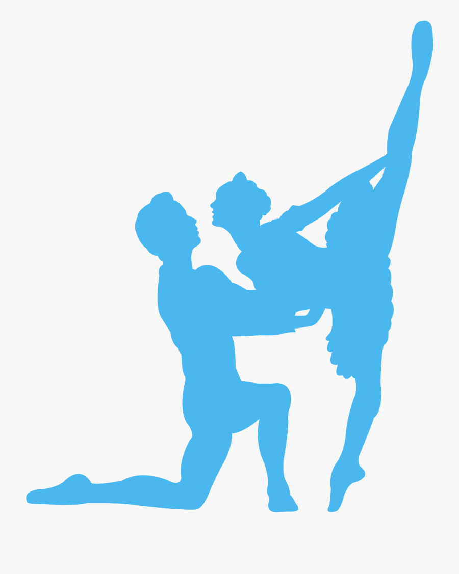 Ballet Couple Silhouette, Transparent Clipart