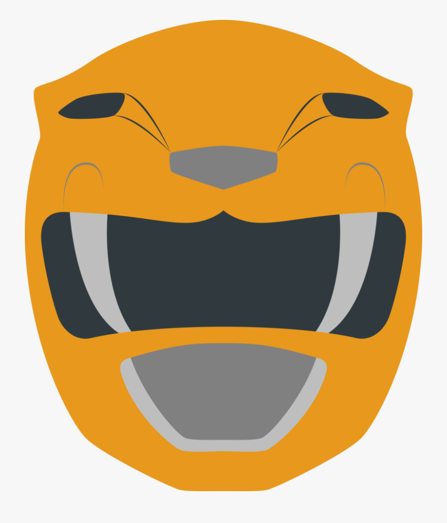 Mask Clipart Power Ranger - Power Ranger Mask Template Yellow, Transparent Clipart