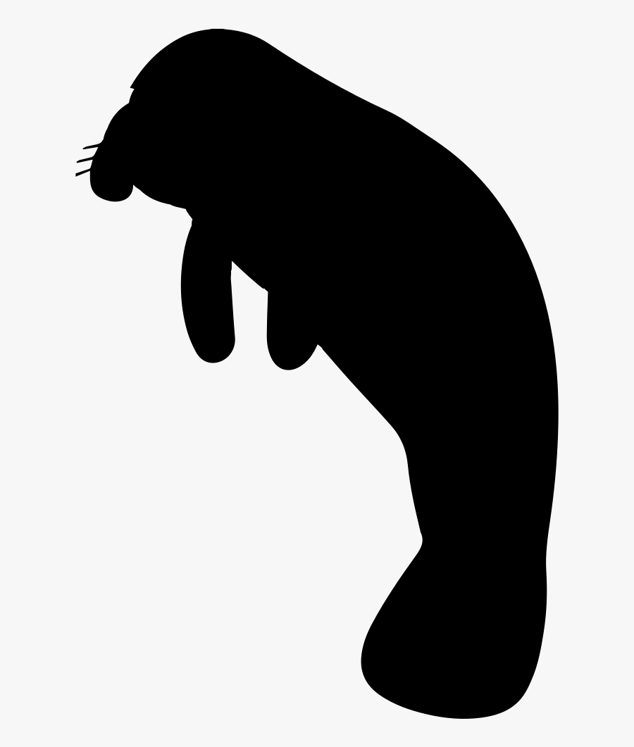 Manatee Clipart Svg - Manatee Clipart Black And White, Transparent Clipart
