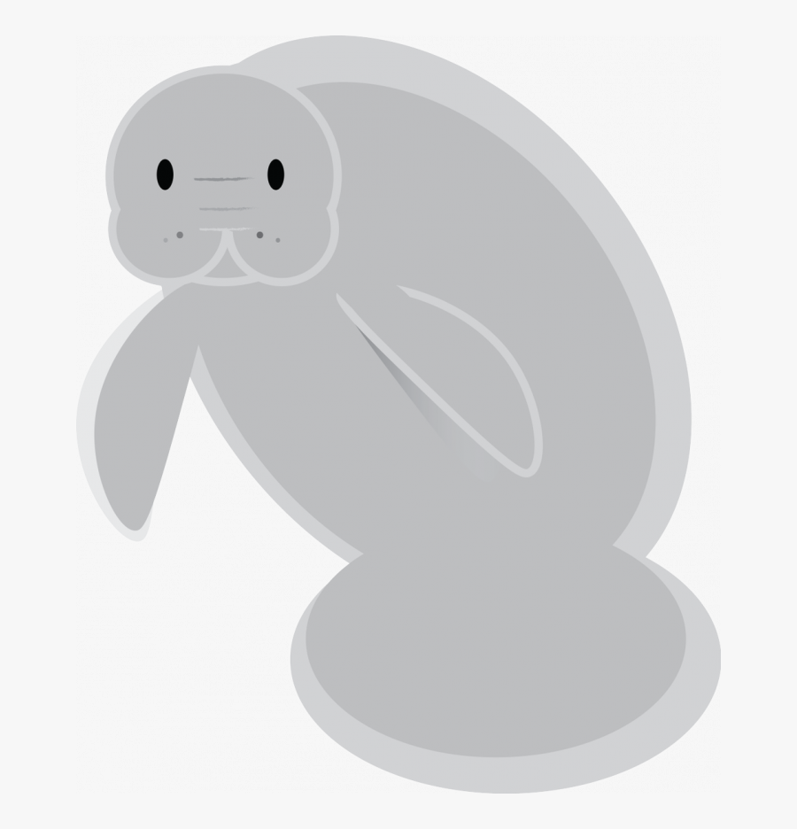 Manatee Emoji, Transparent Clipart