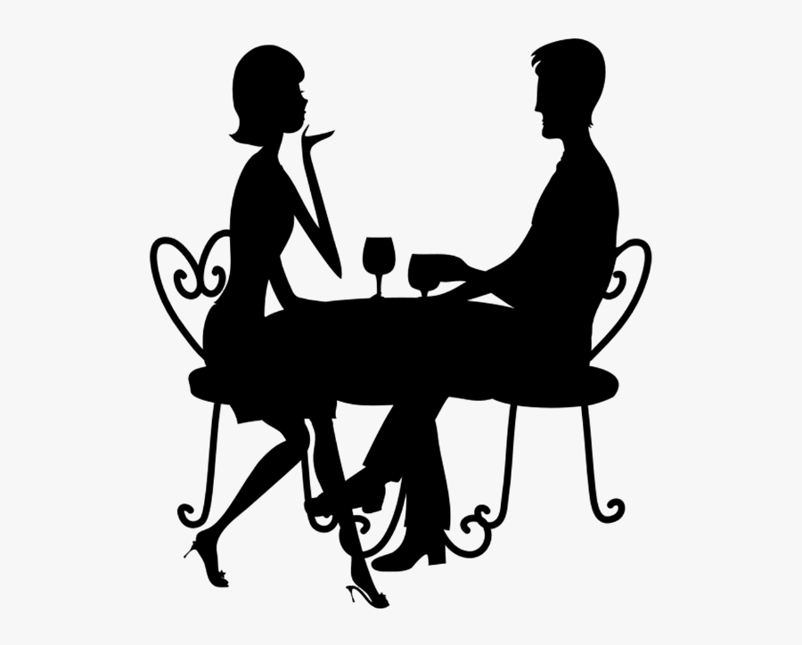 Couple Silhouette - Romentic Couple Clip Art, Transparent Clipart