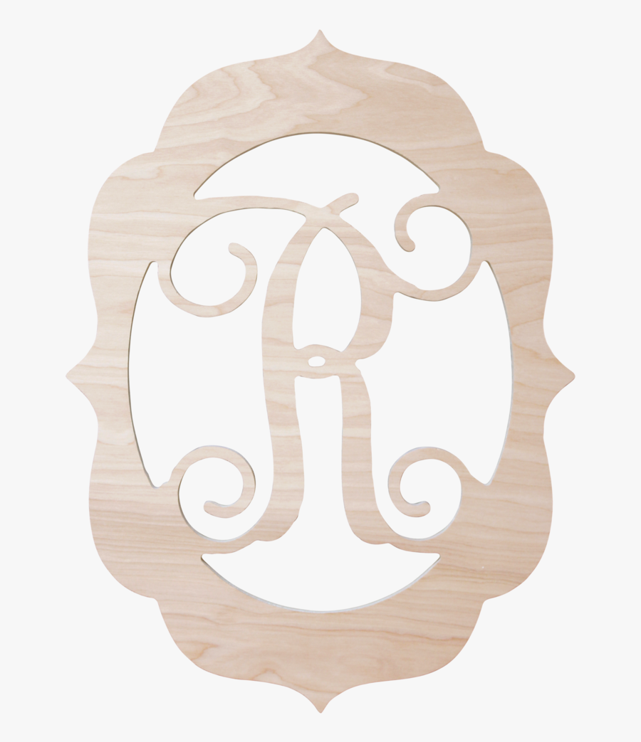 Wooden Fancy Frame Initial Hanger - Wood, Transparent Clipart