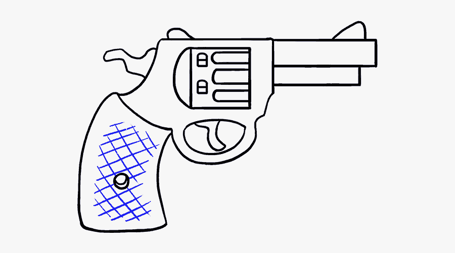 How To Draw Cartoon Revolver - Cartoon Gun Drawing, Transparent Clipart