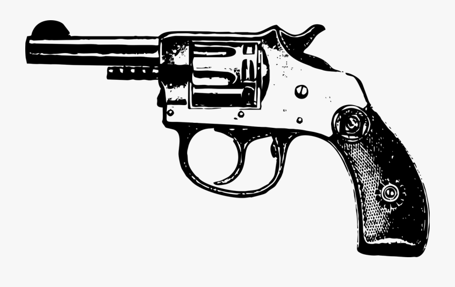 Revolver Handgun Western Free Picture - Vintage Gun Logo Png, Transparent Clipart