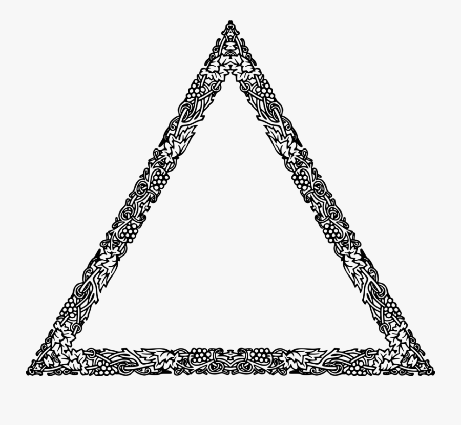 Triangle Clip Thing Clipart Black White - Abstract Triangle, Transparent Clipart