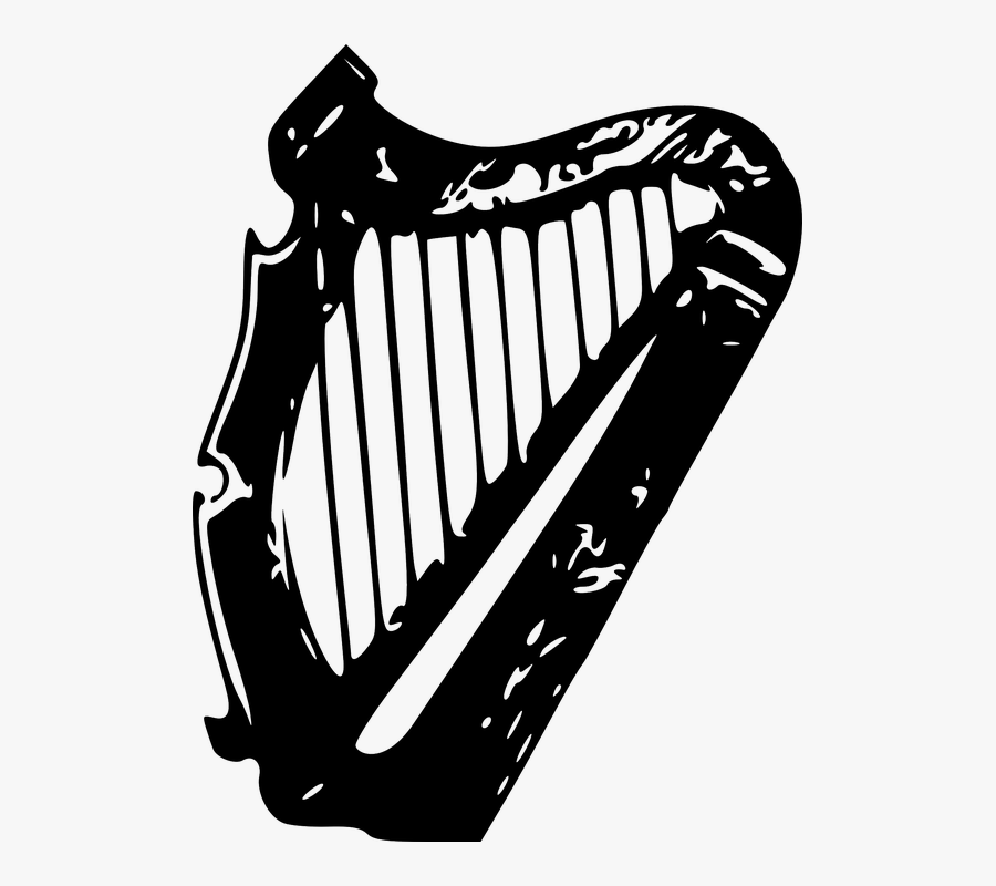 Transparent Harp Png - Irish Harp Vector Free, Transparent Clipart