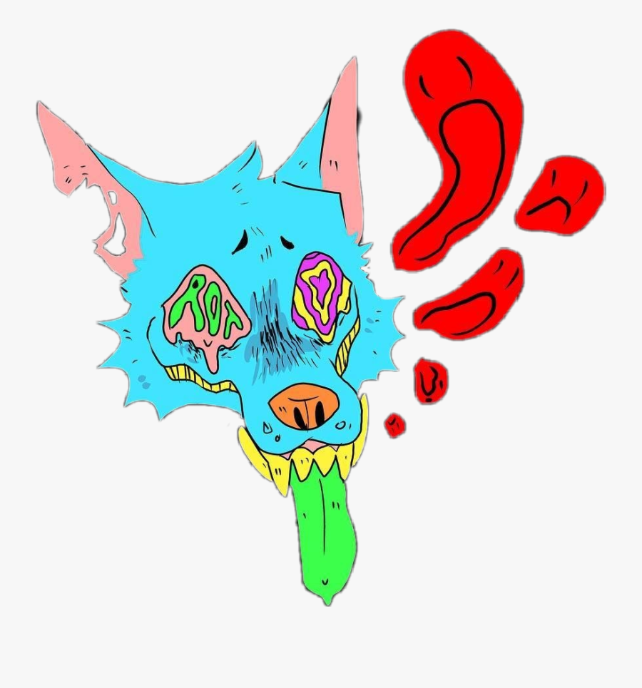 #wolf #furry #edgy #gore #edgygore #blue #soul #pastellgore, Transparent Clipart