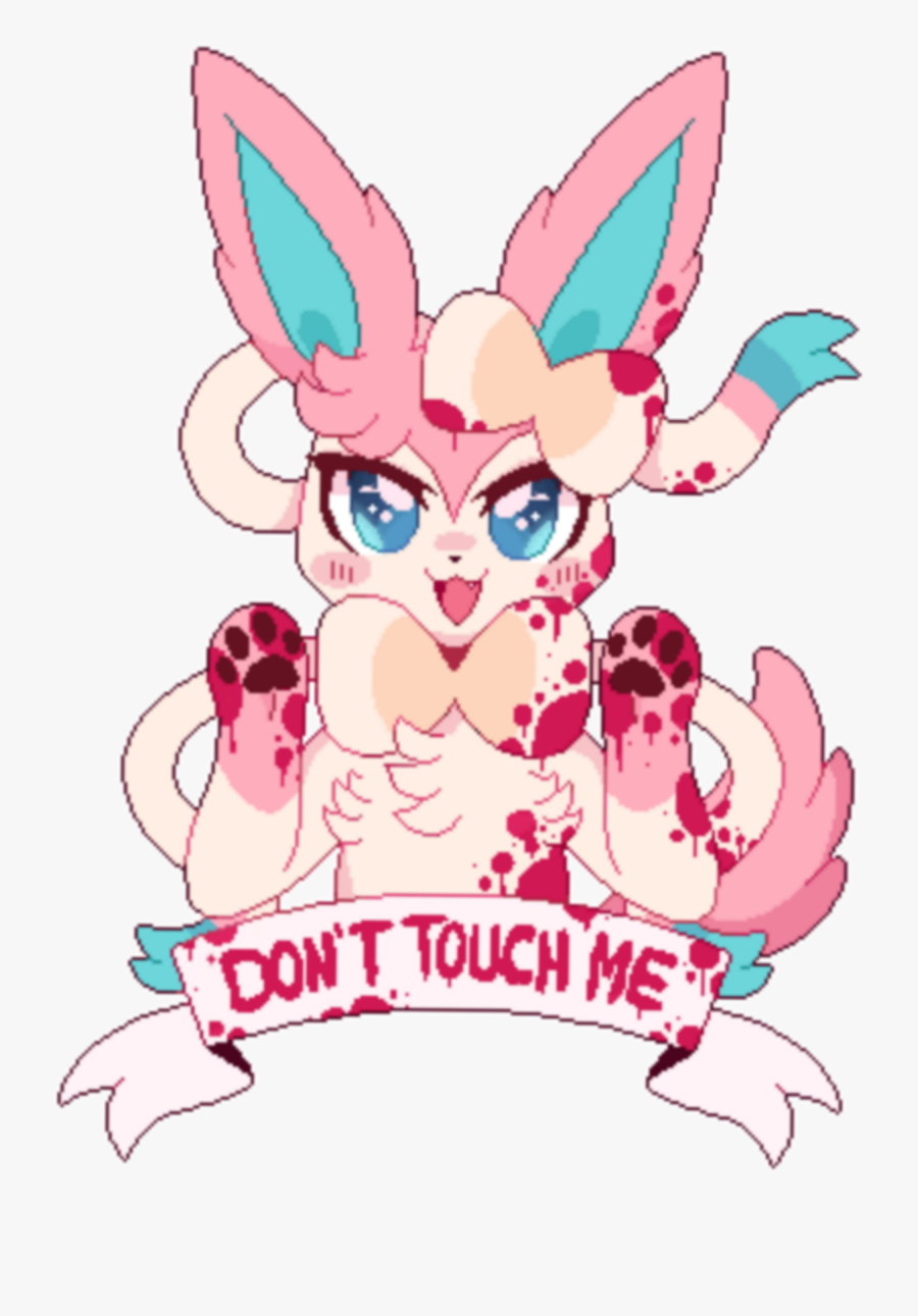 #sylveon #pink #gore #blood #pokemon #pkmn #eevee #eeveelution - Pixel Art Pokemon Sylveon, Transparent Clipart