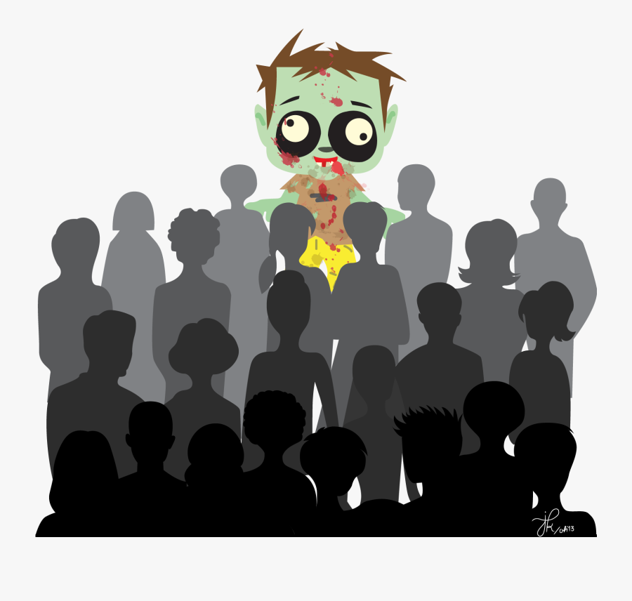 Zombie Clipart Zombie Crowd - Illustration, Transparent Clipart