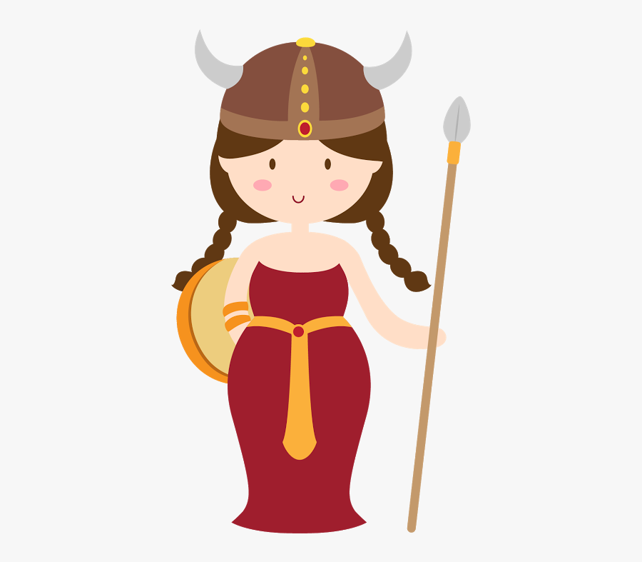 Knight Clipart Cute - Viking Girl Clipart, Transparent Clipart