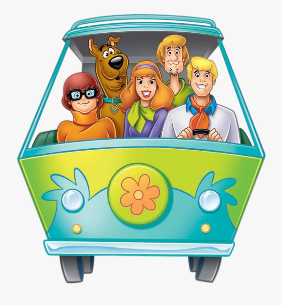 Scoobydoo Shaggy Daphne Velma - Scooby Doo Gang Mystery Machine, Transparent Clipart