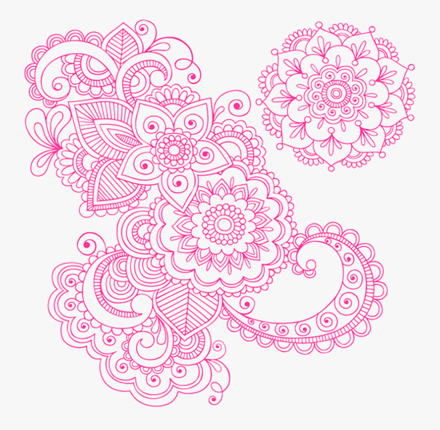 Paper-cut Tattoo Vintage Henna Mehndi Pattern Drawing - Flower Pattern Tattoo, Transparent Clipart