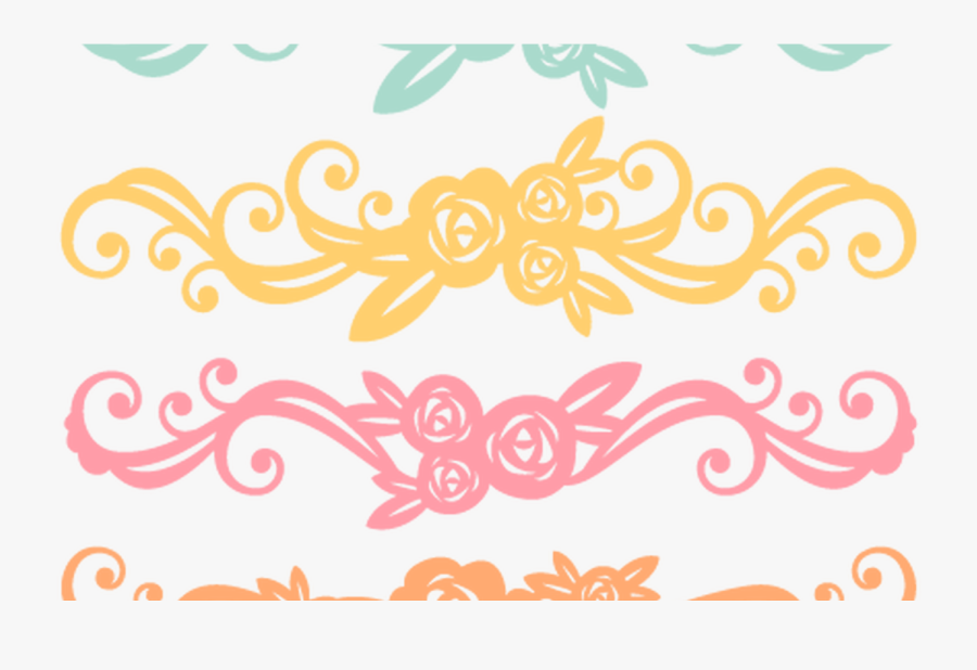 Flower Flourishes Svg Scrapbook Cut File Cute Clipart - Clip Art, Transparent Clipart