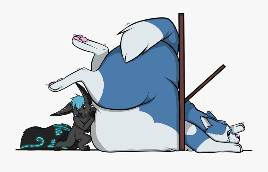 Fatty Is Stuck - Cartoon, Transparent Clipart