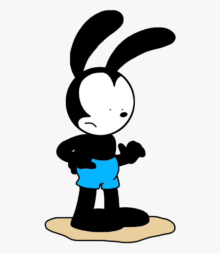 Oswald With His Stuck - Stuck In Glue Cartoon, Transparent Clipart