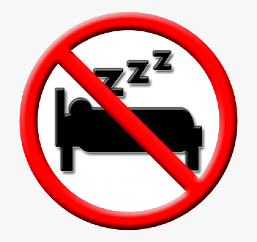 Sleeping Enough Free On - No Sleep Sign Png, Transparent Clipart