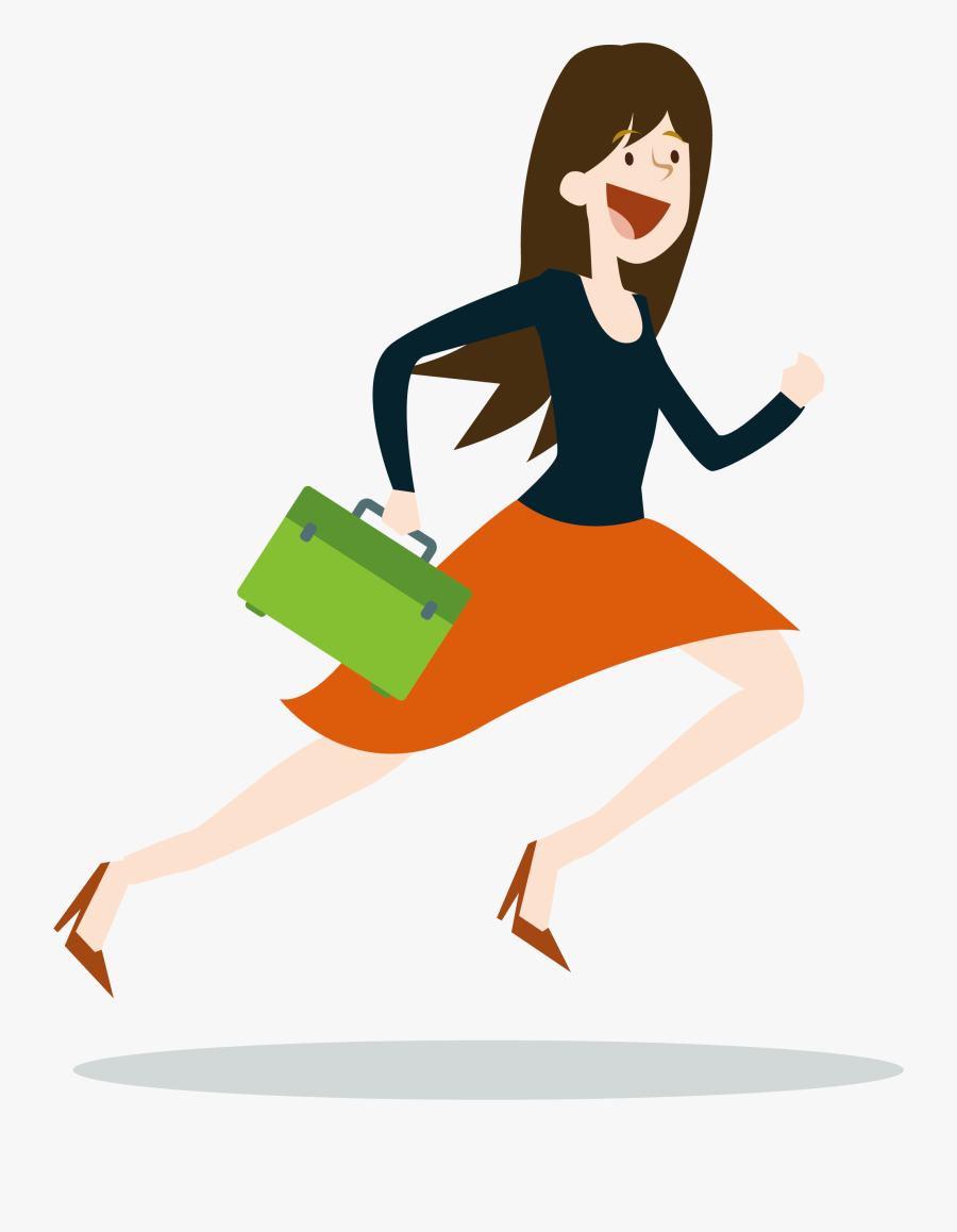 Transparent Clipart For Illustrator - Corriendo Al Trabajo, Transparent Clipart