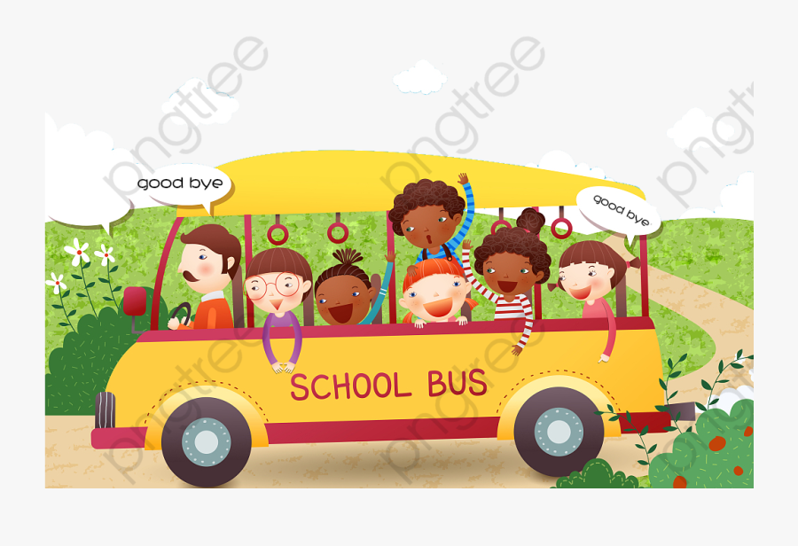Transparent Clip Art School - School Bus With School Clipart Png, Transparent Clipart