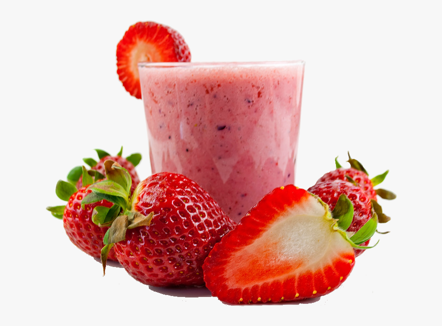 Transparent Pink Strawberry Clipart - Strawberry Smoothie Png, Transparent Clipart