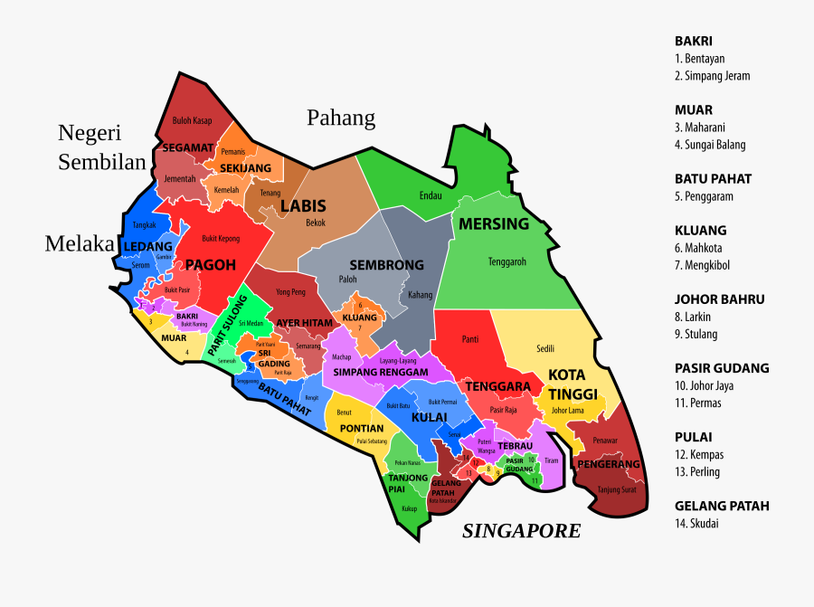 Thumb Image - Johor Bahru Map 2017, Transparent Clipart