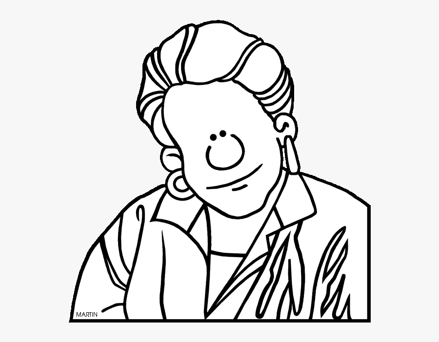 United States Clip Art By Phillip Martin, Famous People - Maya Angelou Drawing, Transparent Clipart