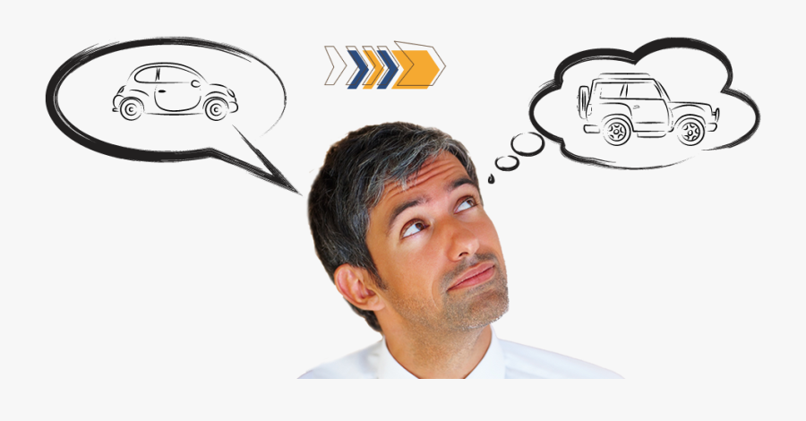 - Person Thinking About Buying A Car - Person Thinking Of Cars, Transparent Clipart