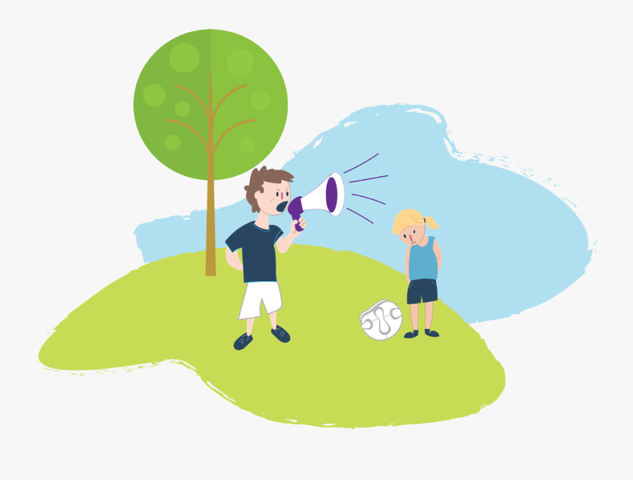 Boy Yelling At Friend - Illustration, Transparent Clipart
