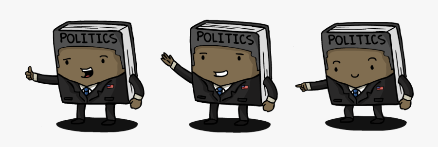 Cartoon Politics Textbooks, Transparent Clipart