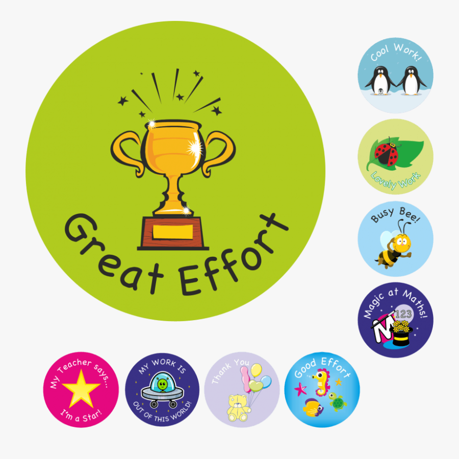 Mini Great Effort Stickers - Great Effort Sticker, Transparent Clipart