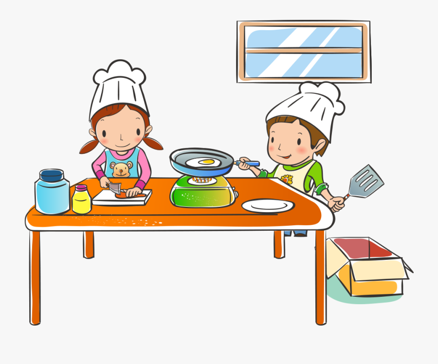 Transparent Kids In The Kitchen Clipart - Dibujo Animado Industria Alimentaria, Transparent Clipart