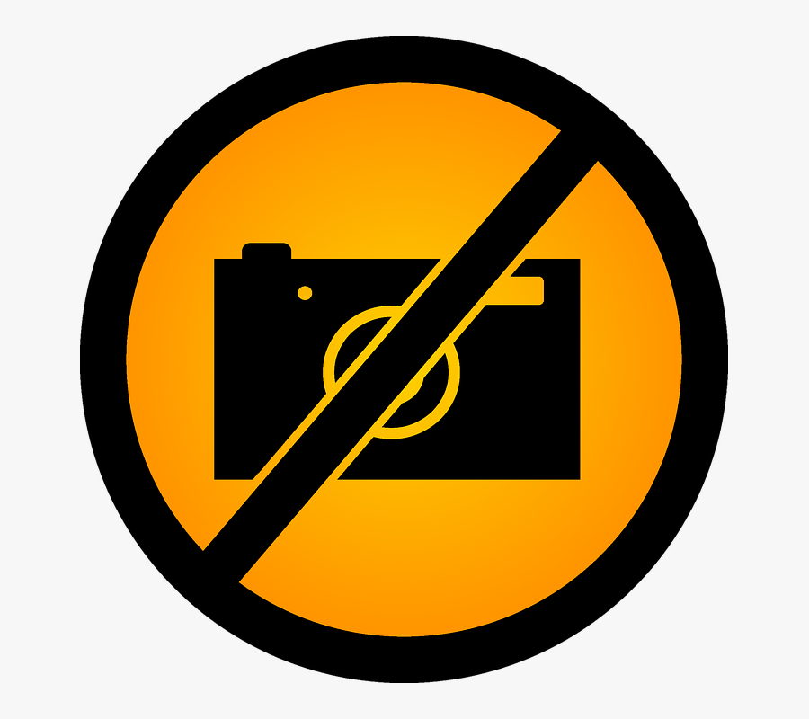 Do Not Take Photos, A Ban On Taking Pictures, Yellow - Not Take, Transparent Clipart