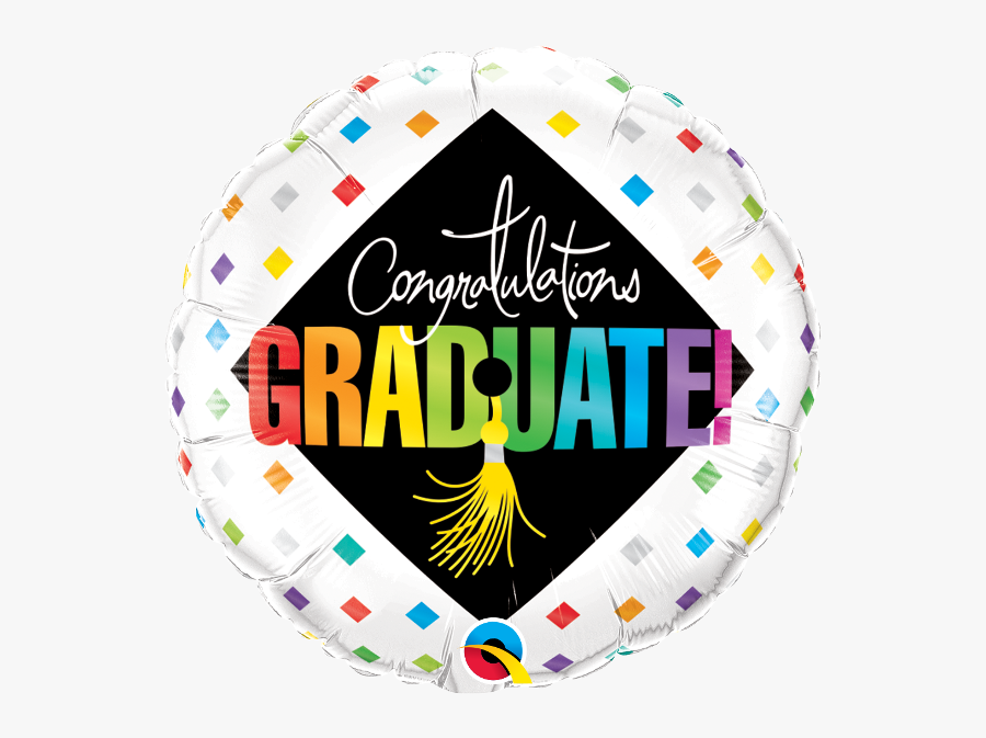 Grad Cap & Diamonds - Qualatex, Transparent Clipart