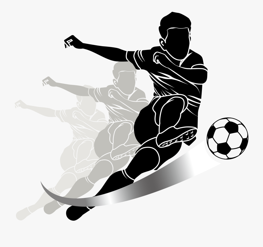 Football Player Kick Sport - Transparent Background Futsal Clipart, Transparent Clipart