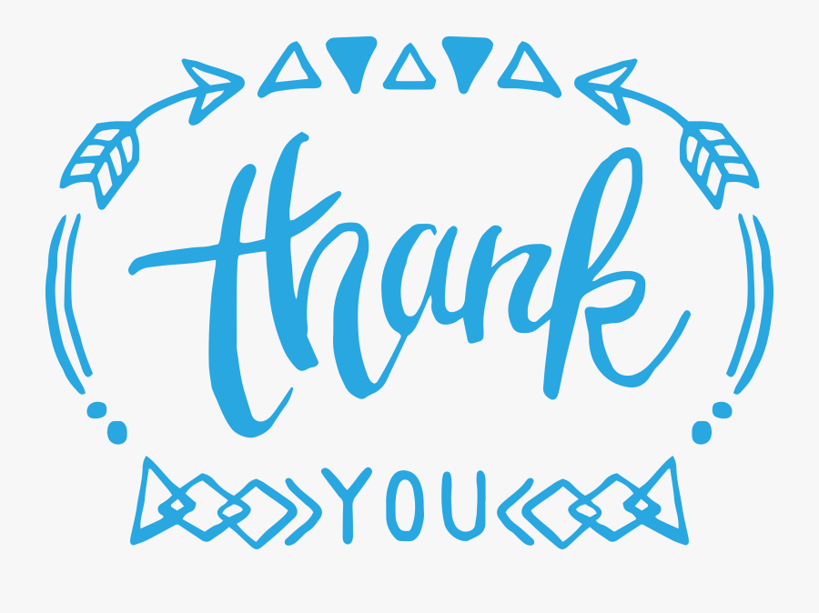 Thank You Clip Art Blue - Thank You Png Blue, Transparent Clipart