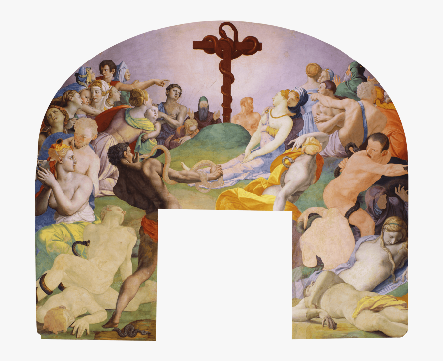 Clip Art Th Century Artworks - Adoration Of The Bronze Snake, Transparent Clipart