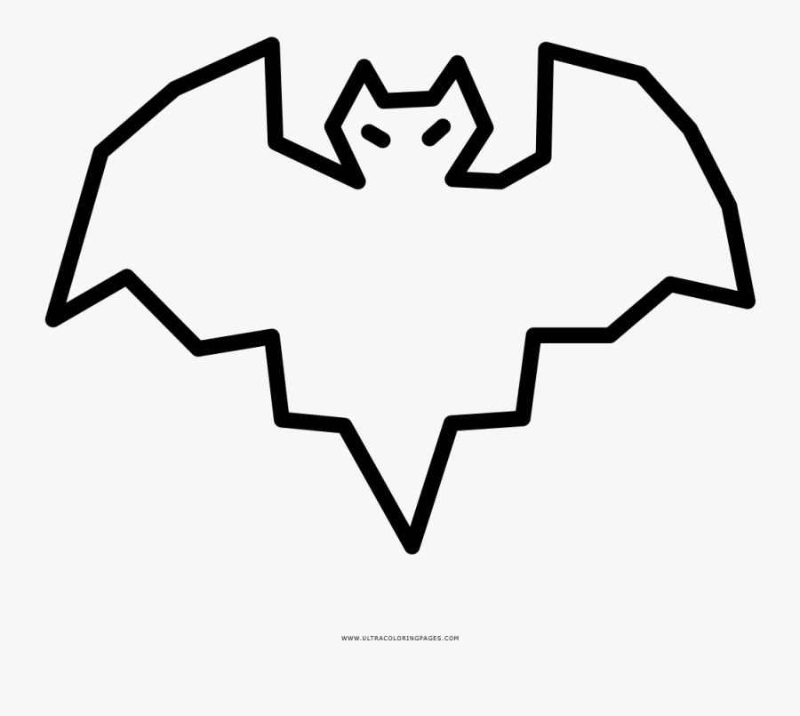 Coloring Pages Halloween Bat Coloringages For Kids - Line Art, Transparent Clipart