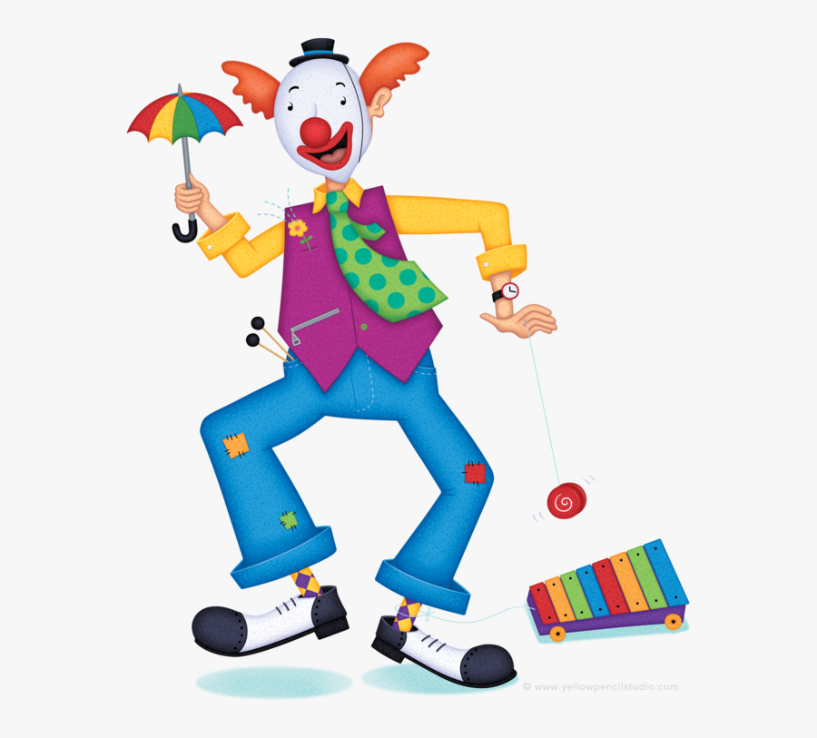 Alphabet Clown Yellow Pencil - Cartoon, Transparent Clipart