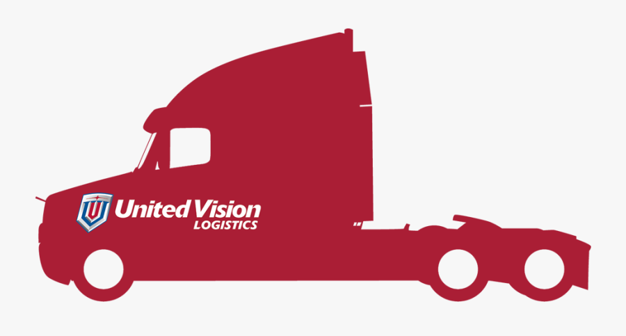Uvl Branded Truck Silhouette Side View - Truck, Transparent Clipart