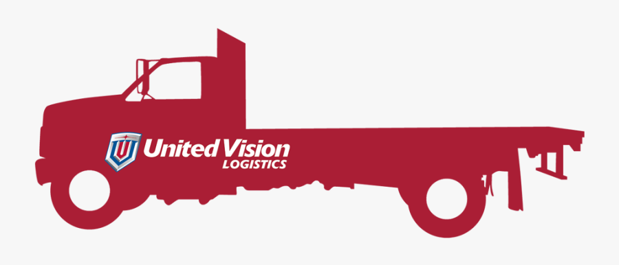 Uvl Branded Truck Silhouette Side View - Truck, Transparent Clipart