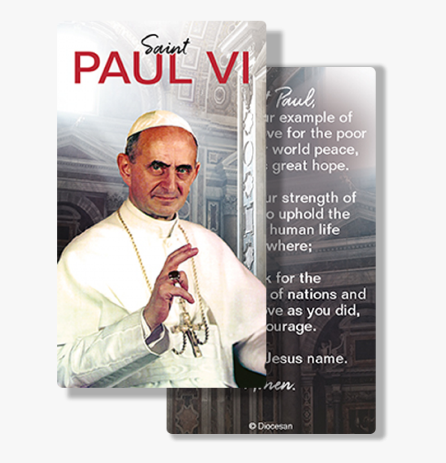 St Paul Vi Prayer, Transparent Clipart