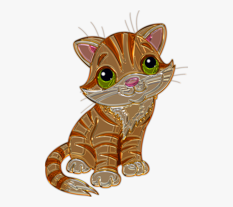 Transparent Orange Cat Png - Domestic Short-haired Cat, Transparent Clipart