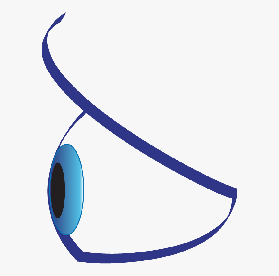 Right Side Eye-blue Iris - Clip Art Eye Side, Transparent Clipart