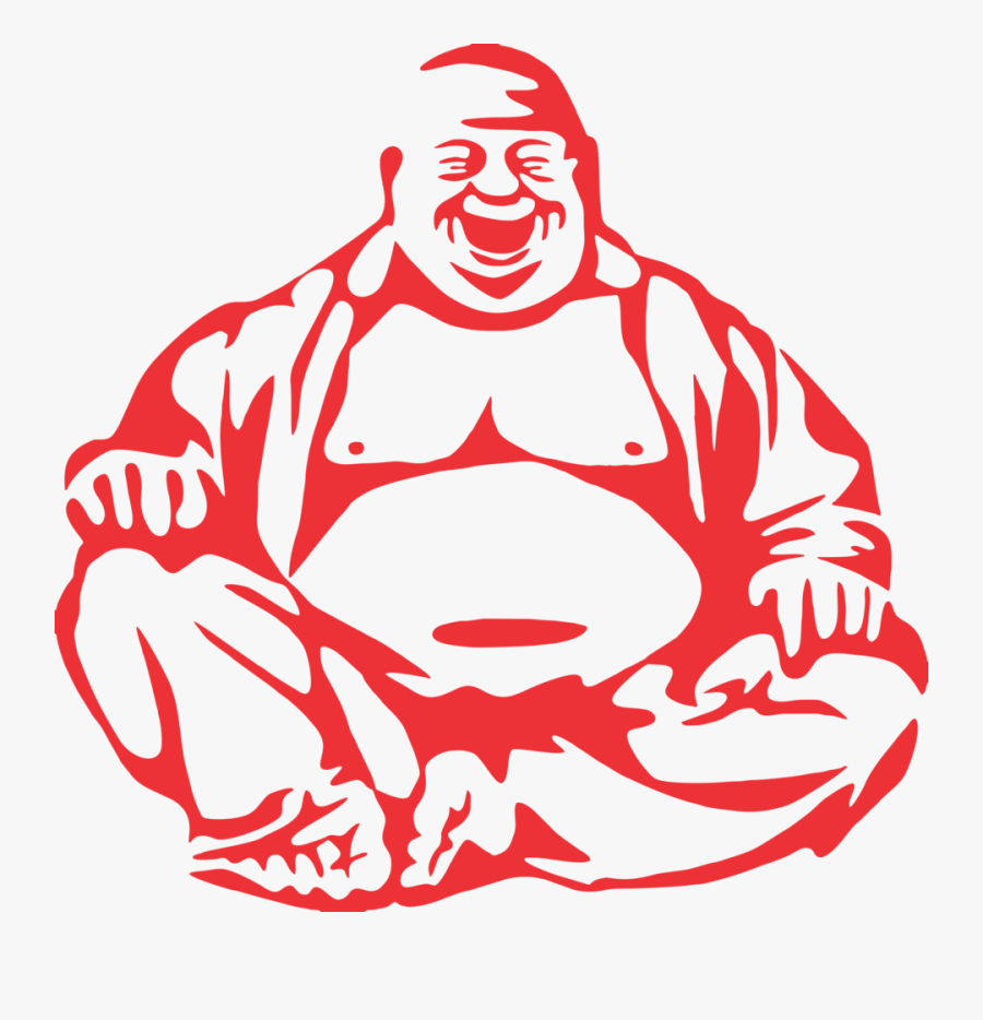Laughinf Buddha Men"s Printed T Shirt - Laughing Buddha Decal, Transparent Clipart