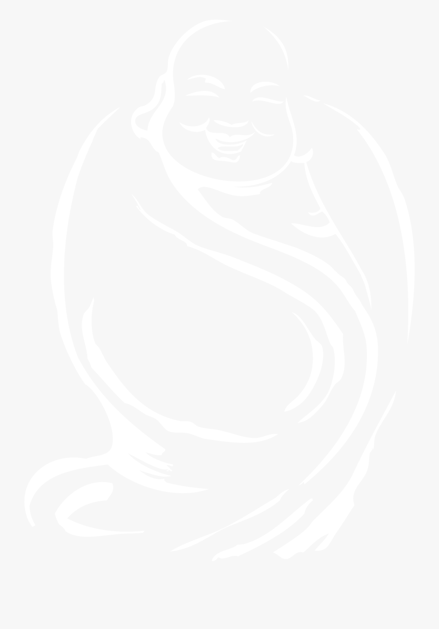 Laughing Buddha Face Drawing, Transparent Clipart